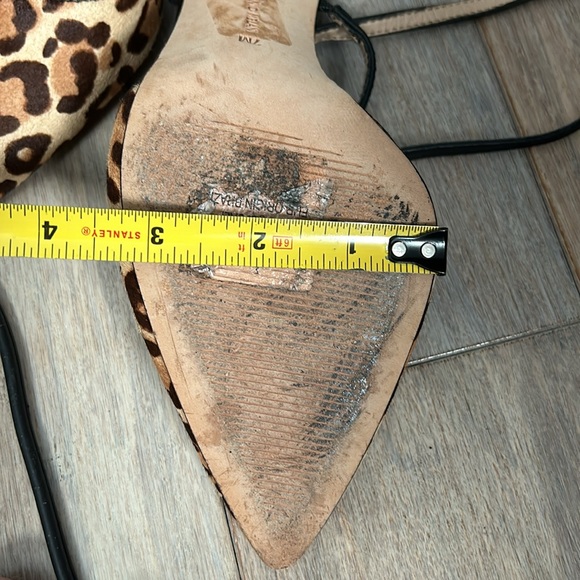 ANTONIO MELANI 'Molone' Women's Slingback Heels Cheetah T-Strap Pointed Toe Sz 7 - Picture 16 of 16
